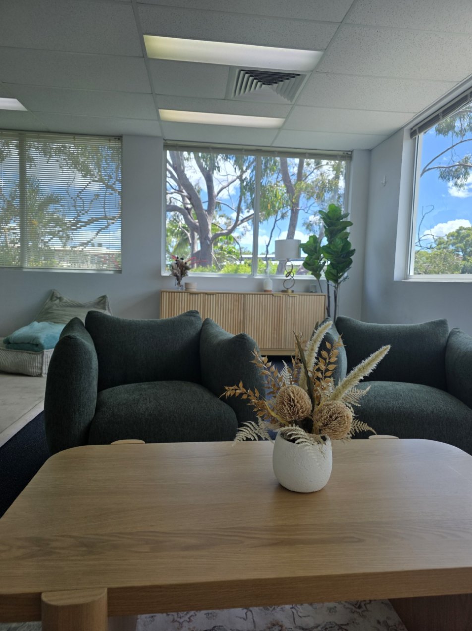 Mediation room with windows